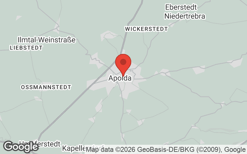 Karte von Apolda
