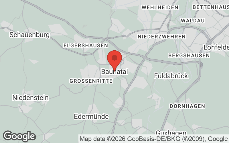 Karte von Baunatal