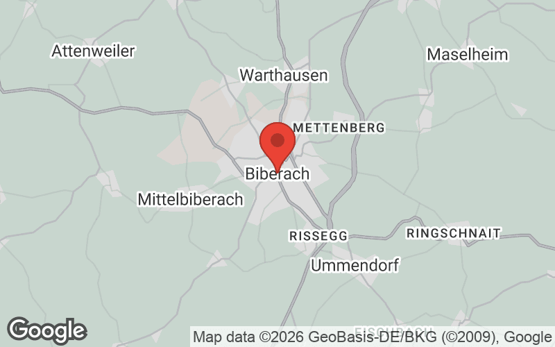 Karte von Biberach an der Riß