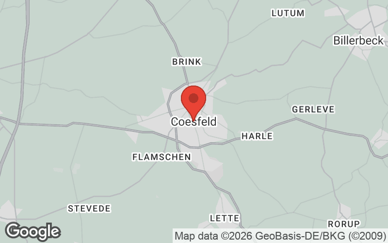 Karte von Coesfeld