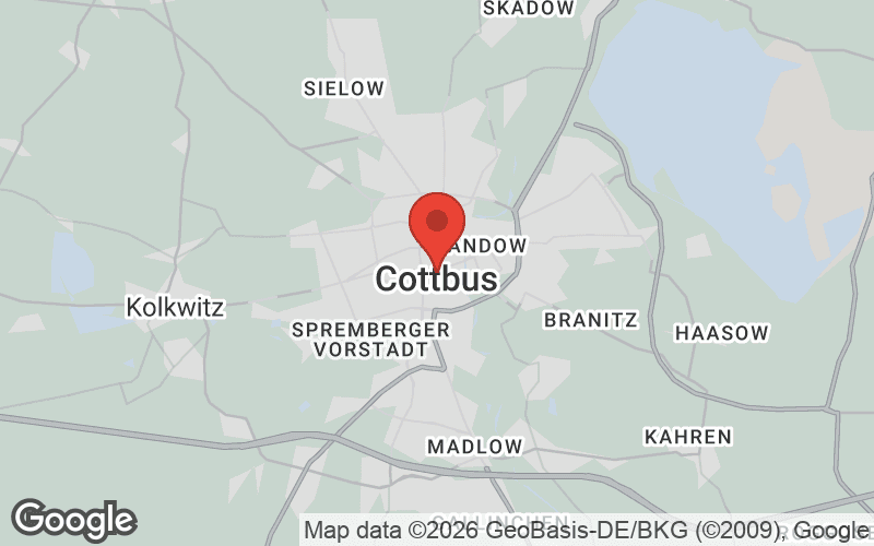 Karte von Cottbus