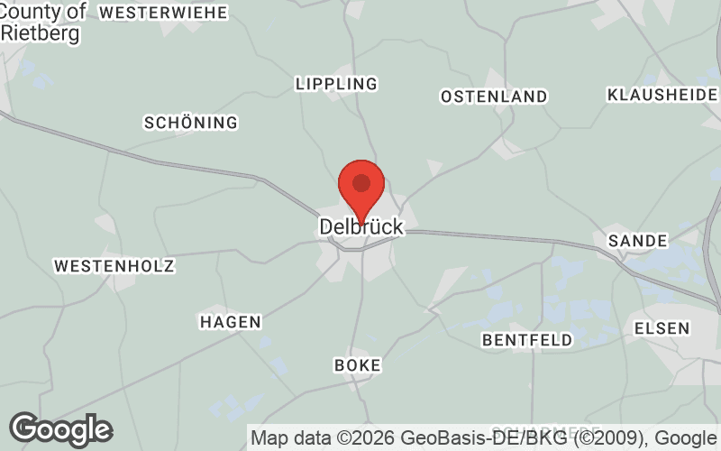 Karte von Delbrück