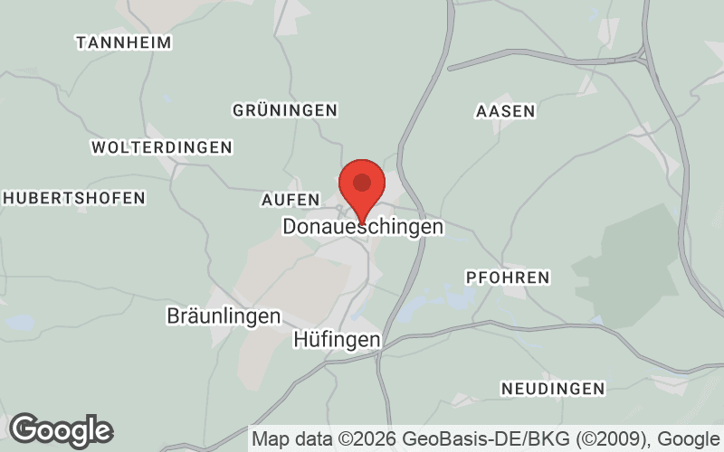 Karte von Donaueschingen