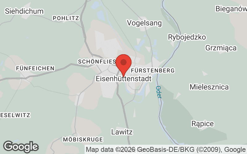 Karte von Eisenhüttenstadt