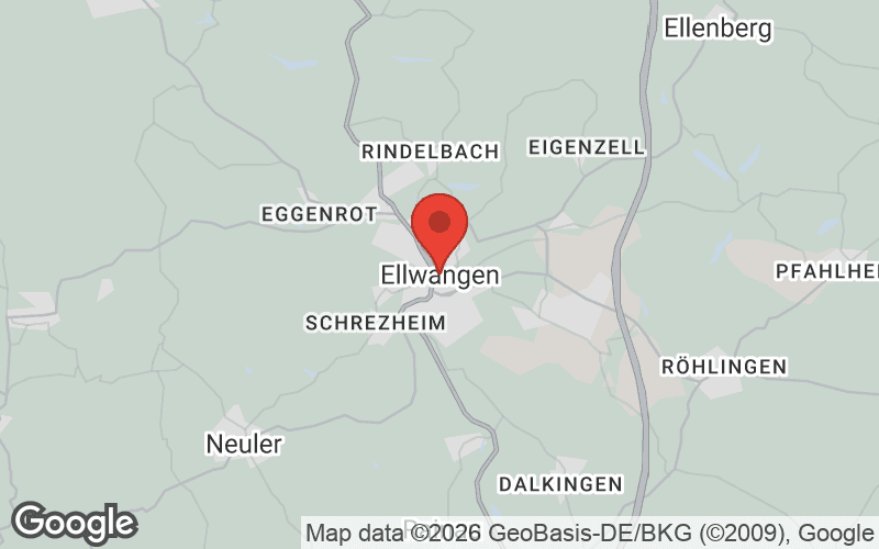 Karte von Ellwangen (Jagst)