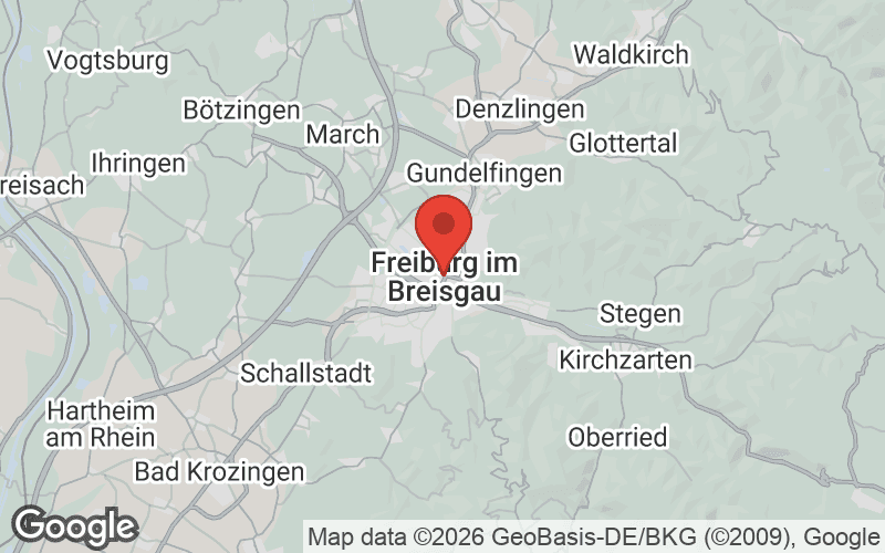 Karte von Freiburg im Breisgau