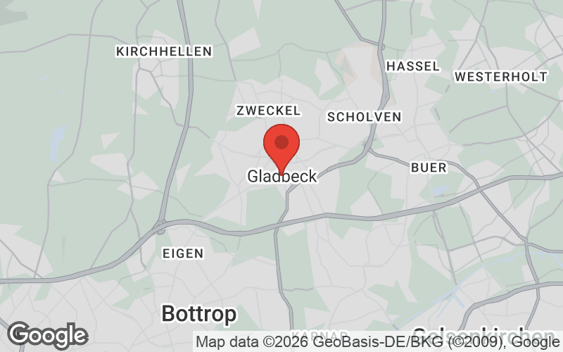 Karte von Gladbeck