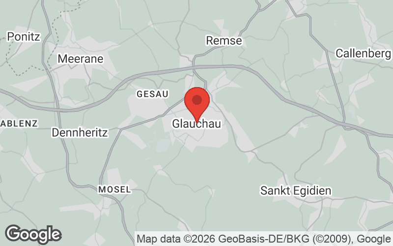 Karte von Glauchau