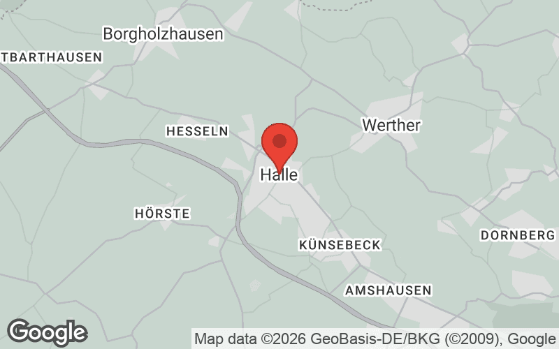 Karte von Halle-Westfalen