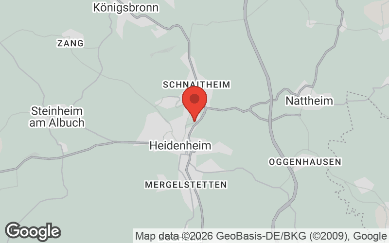 Karte von Heidenheim an der Brenz
