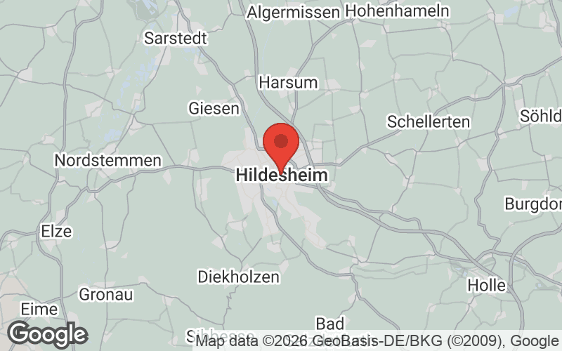 Karte von Hildesheim