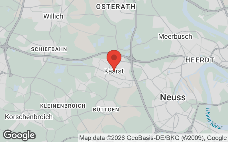 Karte von Kaarst