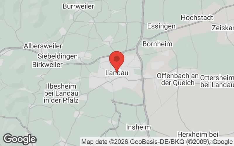 Karte von Landau in der Pfalz