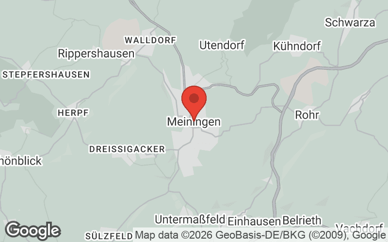 Karte von Meiningen
