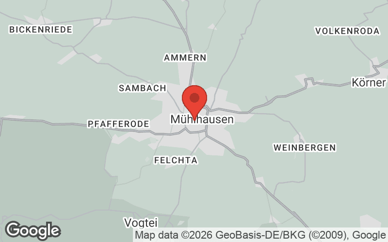 Karte von Mühlhausen