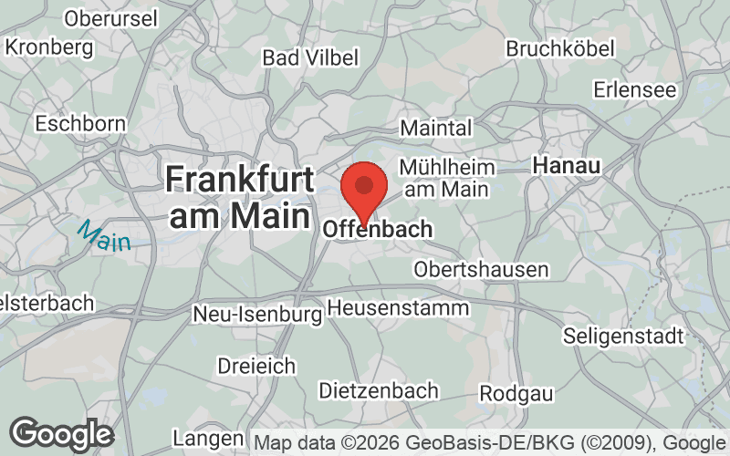 Karte von Offenbach am Main