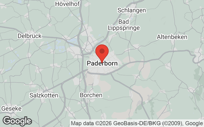 Karte von Paderborn