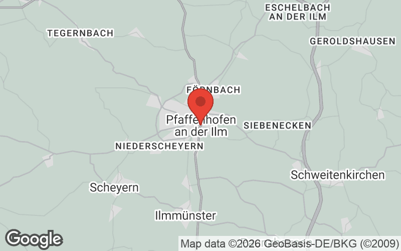 Karte von Pfaffenhofen an der Ilm