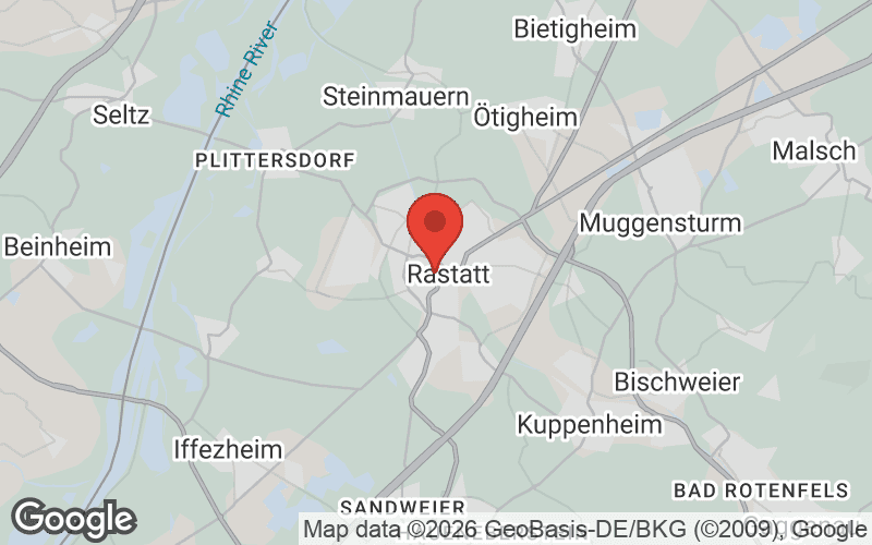 Karte von Rastatt