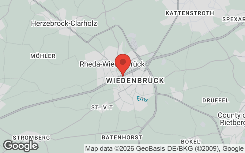 Karte von Rheda-Wiedenbrück