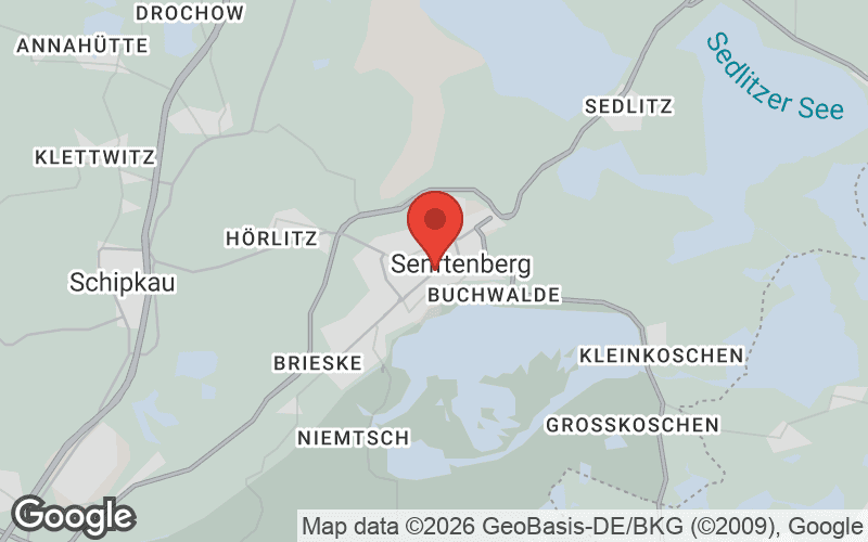 Karte von Senftenberg