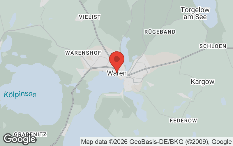 Karte von Waren (Müritz)