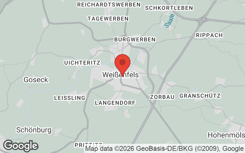Karte von Weißenfels