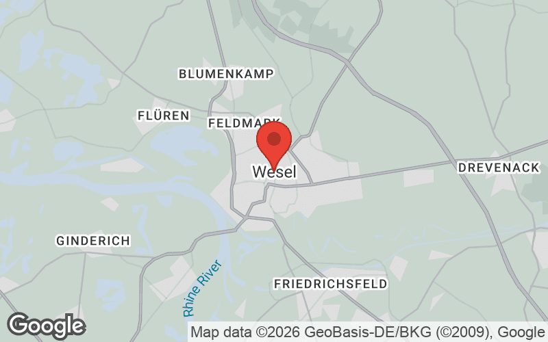 Karte von Wesel