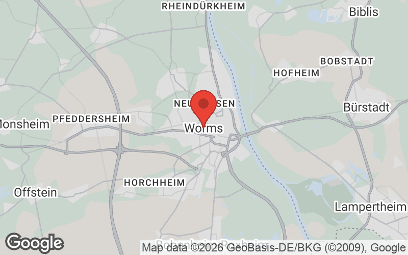 Karte von Worms